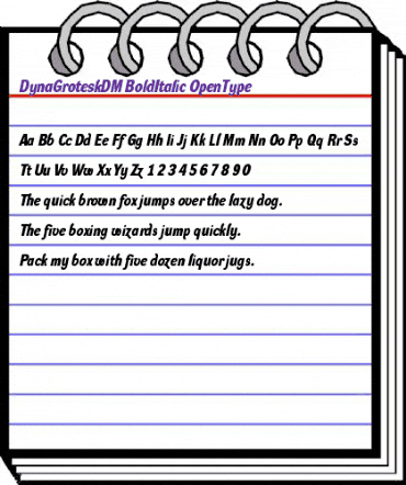 DynaGrotesk DM Bold Italic animated font preview DynaGrotesk DM Bold Italic animated font preview