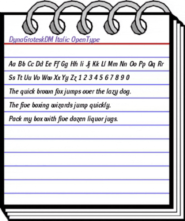 DynaGrotesk DM Italic animated font preview DynaGrotesk DM Italic animated font preview