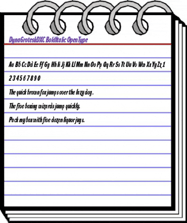 DynaGrotesk DXC Bold Italic animated font preview DynaGrotesk DXC Bold Italic animated font preview
