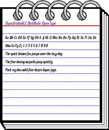 DynaGrotesk LC Bold Italic animated font preview DynaGrotesk LC Bold Italic animated font preview