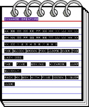 Dynamoe Regular animated font preview Dynamoe Regular animated font preview