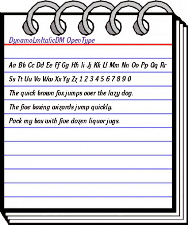 Dynamo LM Regular animated font preview