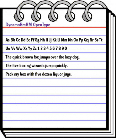 Dynamo RM Regular animated font preview