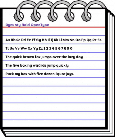 Dynasty Bold animated font preview