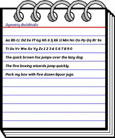 Dynasty BoldItalic animated font preview Dynasty BoldItalic animated font preview