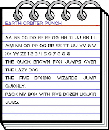 Earth Orbiter Punch Regular animated font preview Earth Orbiter Punch Regular animated font preview