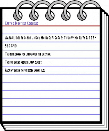 Earth's Mightiest Condensed Condensed animated font preview Earth's Mightiest Condensed Condensed animated font preview