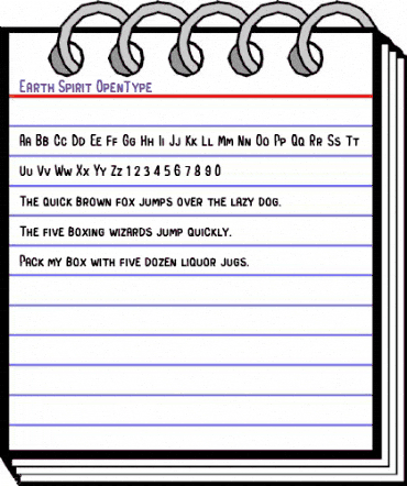 Earth Spirit Regular animated font preview