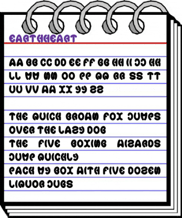earthheart Regular animated font preview