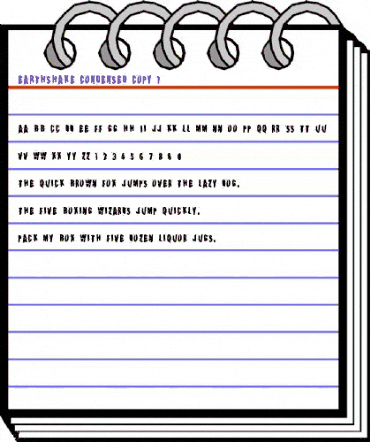 Earthshake Condensed Condensed animated font preview