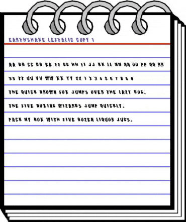 Earthshake Leftalic Italic animated font preview Earthshake Leftalic Italic animated font preview