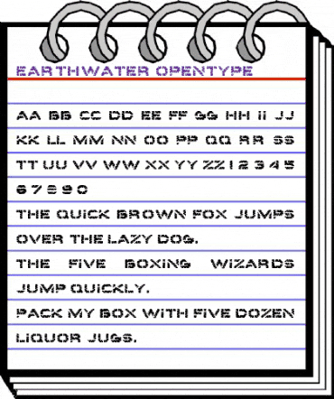 Earthwater Regular animated font preview Earthwater Regular animated font preview