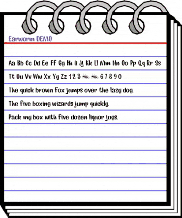 Earworm DEMO Regular animated font preview