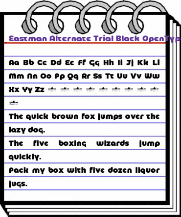 Eastman Alternate Trial Black animated font preview