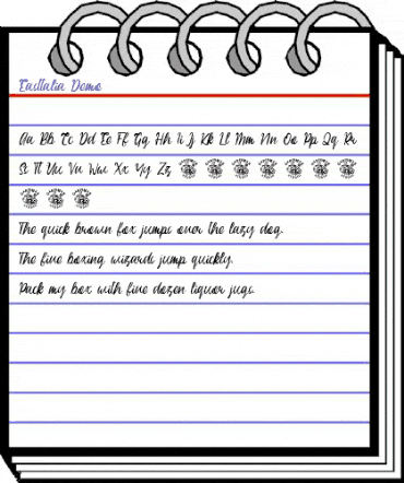 Easttalia Regular animated font preview