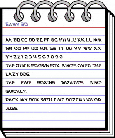 Easy 3D Regular animated font preview