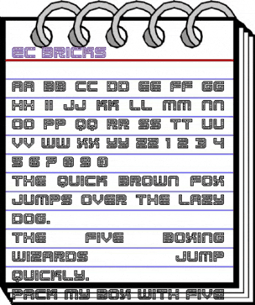 EC Bricks Regular animated font preview