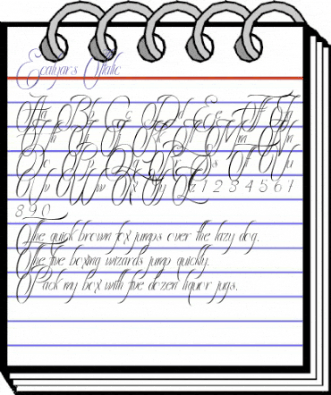 Ecalyars Italic animated font preview