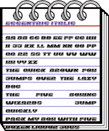 Eccentric Italic animated font preview
