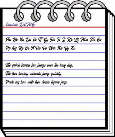 Ecentric DEMO Regular animated font preview