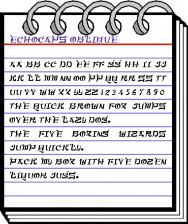 EchoCaps Oblique animated font preview EchoCaps Oblique animated font preview