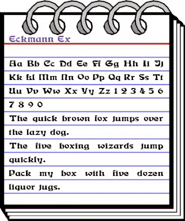 Eckmann Ex Regular animated font preview