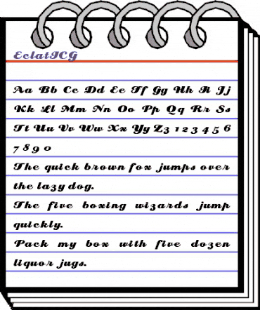 EclatICG Regular animated font preview EclatICG Regular animated font preview