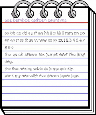 Eco Bamboo Cartoon Regular animated font preview Eco Bamboo Cartoon Regular animated font preview