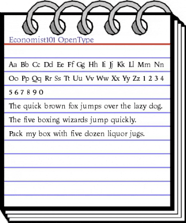 Economist101 Regular animated font preview