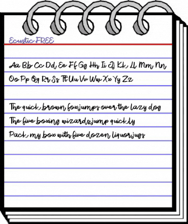 Ecustic FREE Regular animated font preview