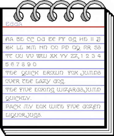 Edda Regular animated font preview