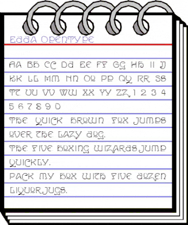 Edda Regular animated font preview