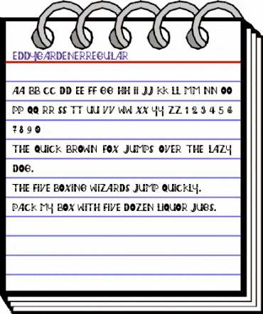 Eddy Gardener Regular animated font preview