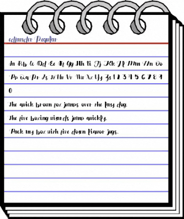 edfander Regular animated font preview