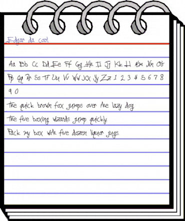 Edgar da cool Regular animated font preview