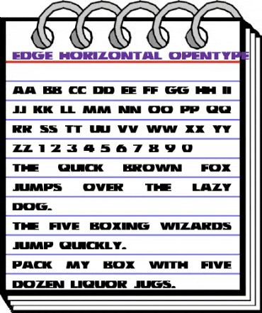 Edge Horizontal Regular animated font preview Edge Horizontal Regular animated font preview