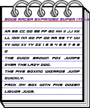 Edge Racer Expanded Super-Italic Expanded Italic animated font preview Edge Racer Expanded Super-Italic Expanded Italic animated font preview