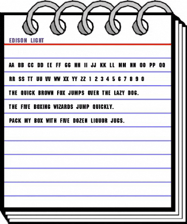 Edison-Light Regular animated font preview