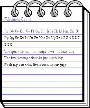 Edmunds Gaunt Regular animated font preview Edmunds Gaunt Regular animated font preview