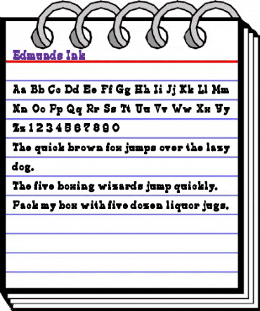Edmunds Ink Regular animated font preview