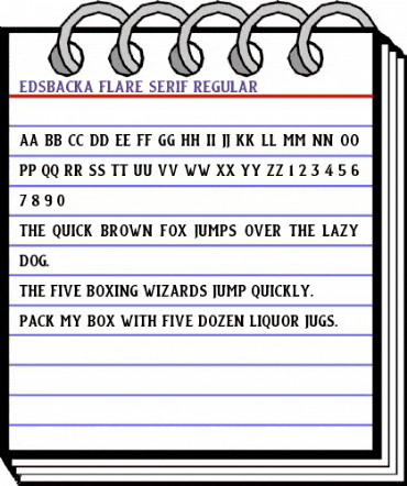 Edsbacka Flare Serif Regular animated font preview