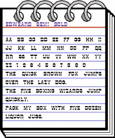 Edweard Semi-Bold Regular animated font preview