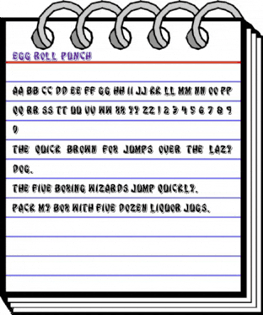 Egg Roll Punch Regular animated font preview Egg Roll Punch Regular animated font preview