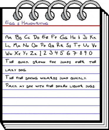 Egg's Handwriting Regular animated font preview