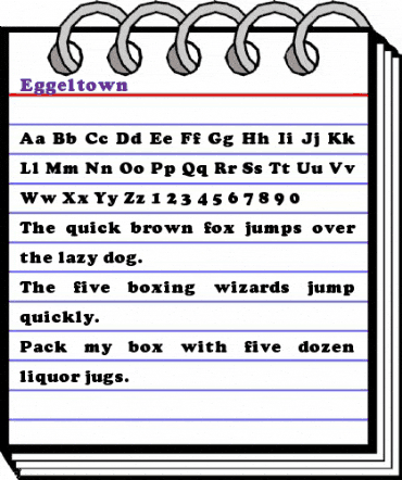 Eggeltown Regular animated font preview