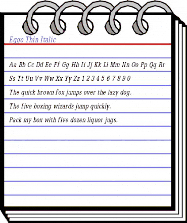 Eggo Thin Italic animated font preview Eggo Thin Italic animated font preview