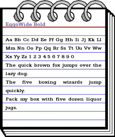 EggoWide Bold animated font preview