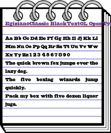 EgizianoClassic BlackTextOL animated font preview EgizianoClassic BlackTextOL animated font preview