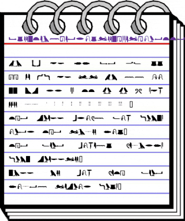 Egyptian Hieroglyphs Silhouette Regular animated font preview
