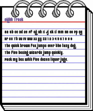 Eight Track Regular animated font preview Eight Track Regular animated font preview